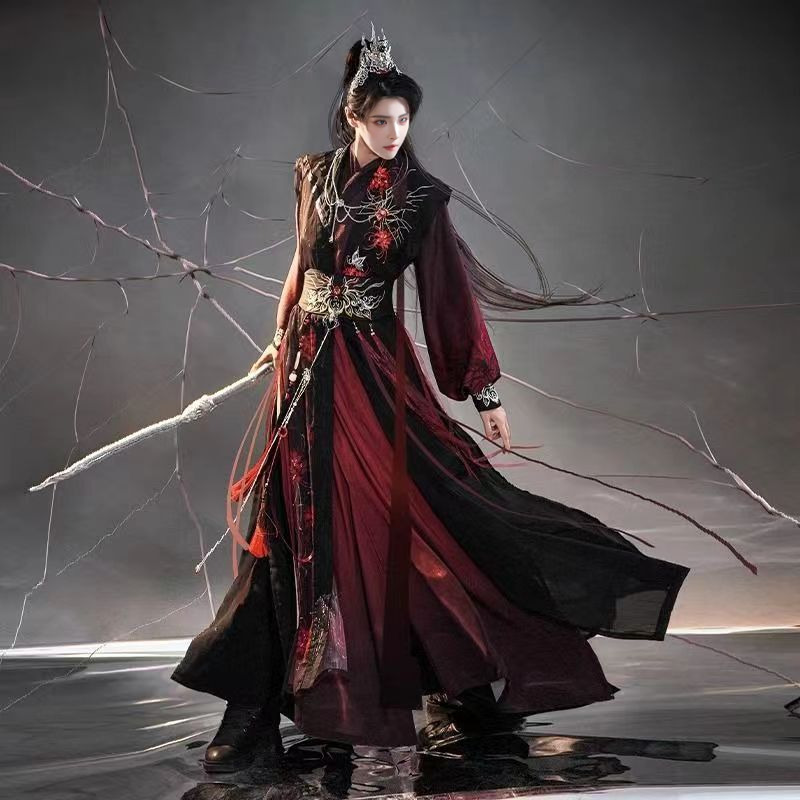 Anime Cosplay Armor - ชุดคอสเพลย์เว่ย วูเซียน สไตล์โบราณ พร้อมวิกผม ชุดฮั่นฝู สำหรับผู้ชาย