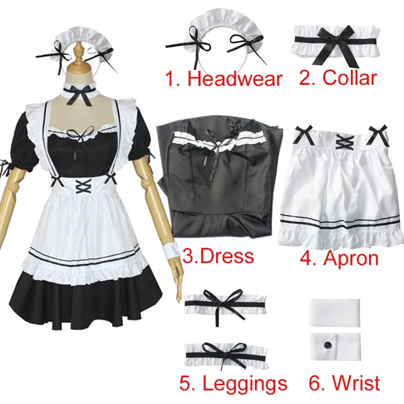 Anime Cosplay Cafe - 2026 อะนิเมะมิราเคิล นิกกี้ คาเฟ่ชุดคอสเพลย์แม่บ้านฮาโลวีนคาร์นิวัลเครื่องแต่งกายสำหรับผู้หญิงขนาด S-3XL