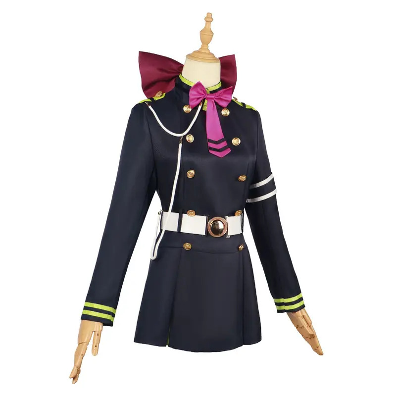 Anime Cosplay Jepang - ชุดคอสเพลย์ฮิอิรากิ ชิโนะอาะ จากอนิเมะโอวาริ โนะ เซราฟ ชุดยูนิฟอร์มสีม่วง