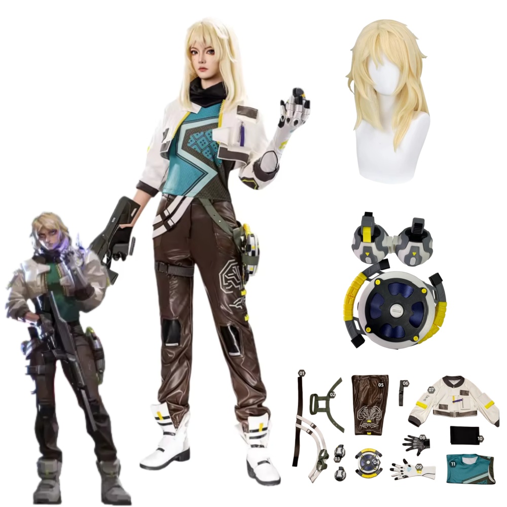 Cosplay Anime Top - ชุดคอสเพลย์เดดล็อค อุปกรณ์ประกอบฉาก VALORANT ชุดเดดล็อค ชุดแฟนซีสำหรับผู้หญิง ชุดฮาโลวีน