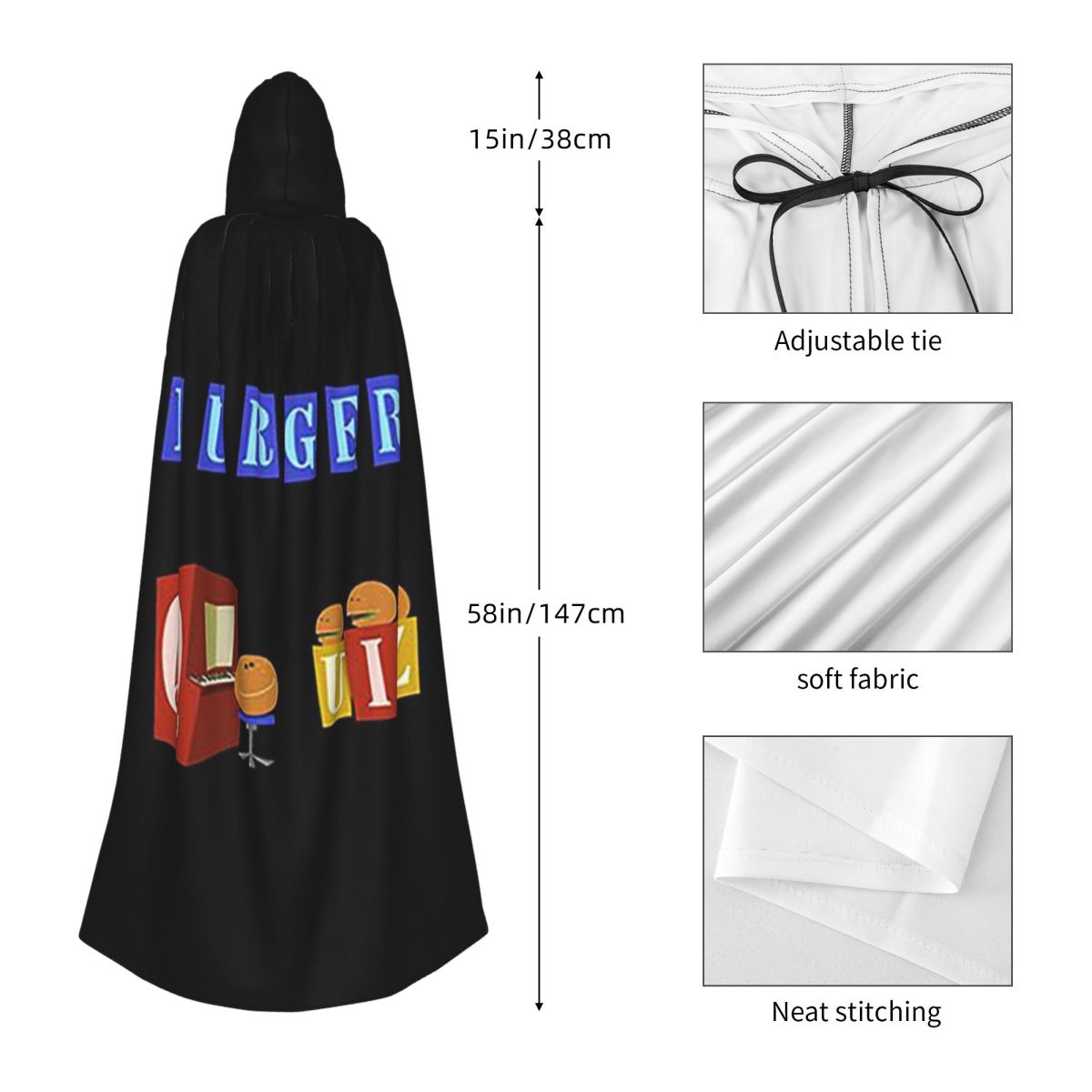 เสื้อคลุมยาวมีฮู้ดลายใหม่จาก B - Anime Cosplay Quiz บทวิจารณ์และราคา