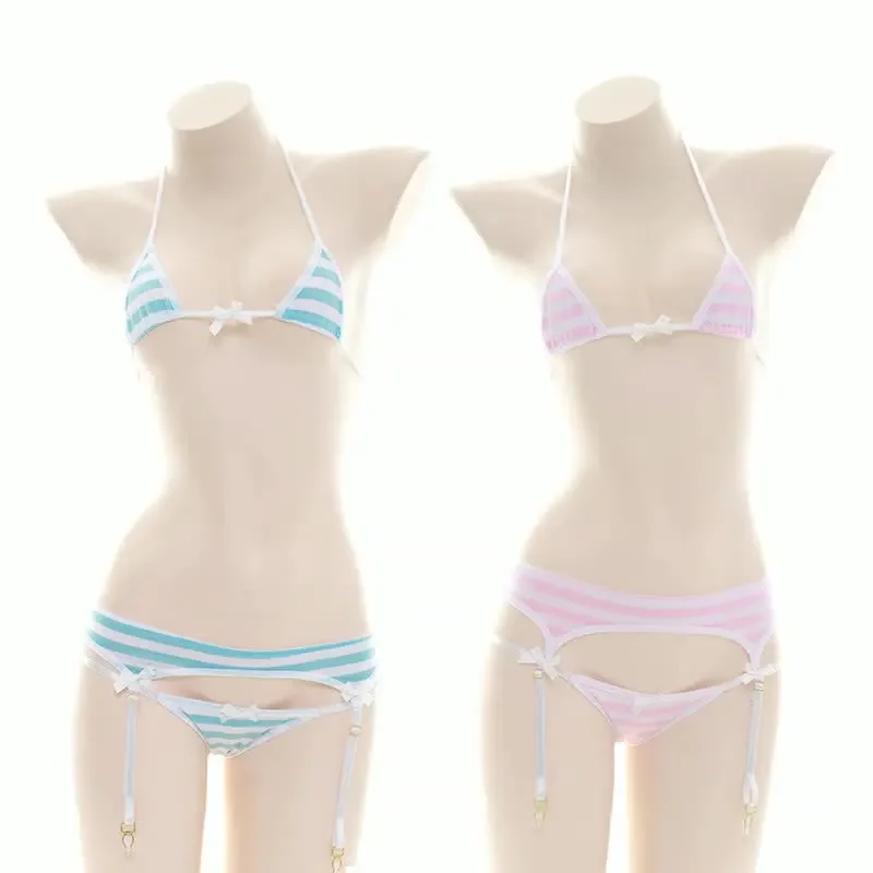 ชุดว่ายน้ำบิกินี่สามชิ้นสไตล์อ - Anime Cosplay Bikini บทวิจารณ์และราคา