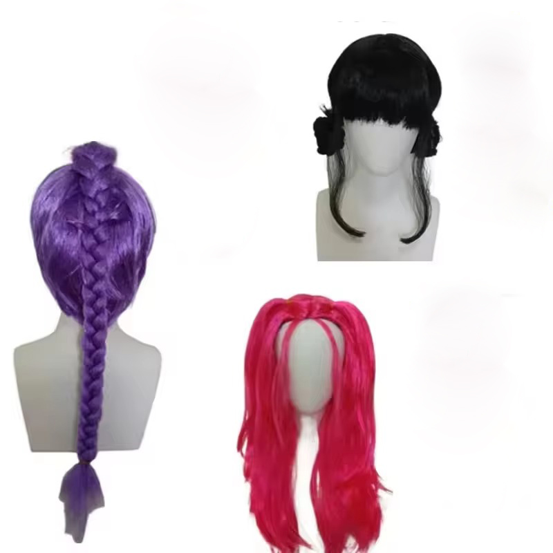 วิกผมยาวสีม่วงแบบถักเปีย สำหรั - Anime Cosplay Girl With Black Hair บทวิจารณ์และราคา