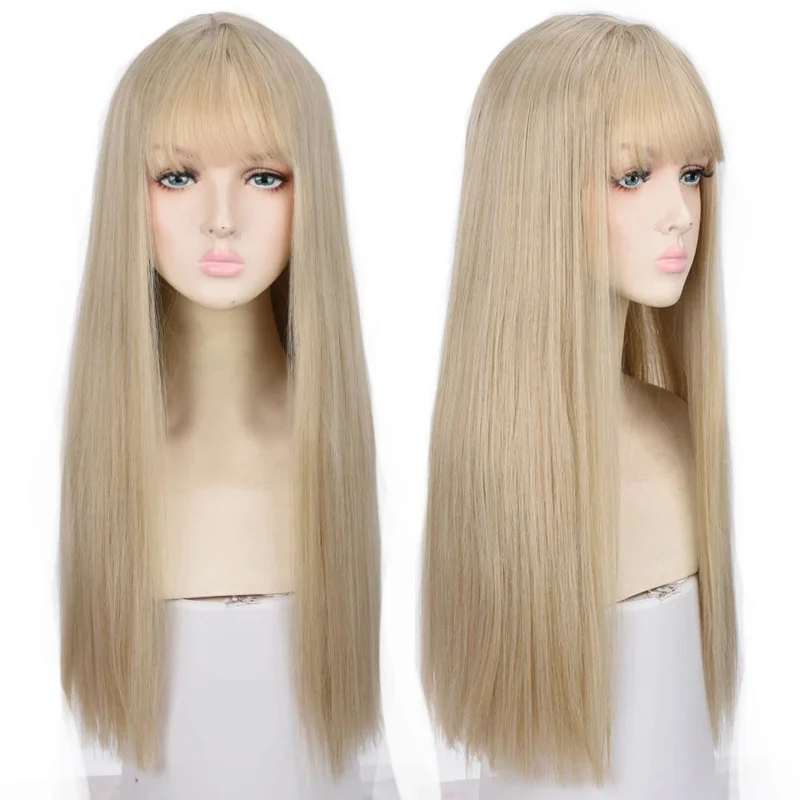 2026 โฮยานวิกผมยาวตรงสังเคราะห - Anime Cosplay Girl With Black Hair บทวิจารณ์และราคา
