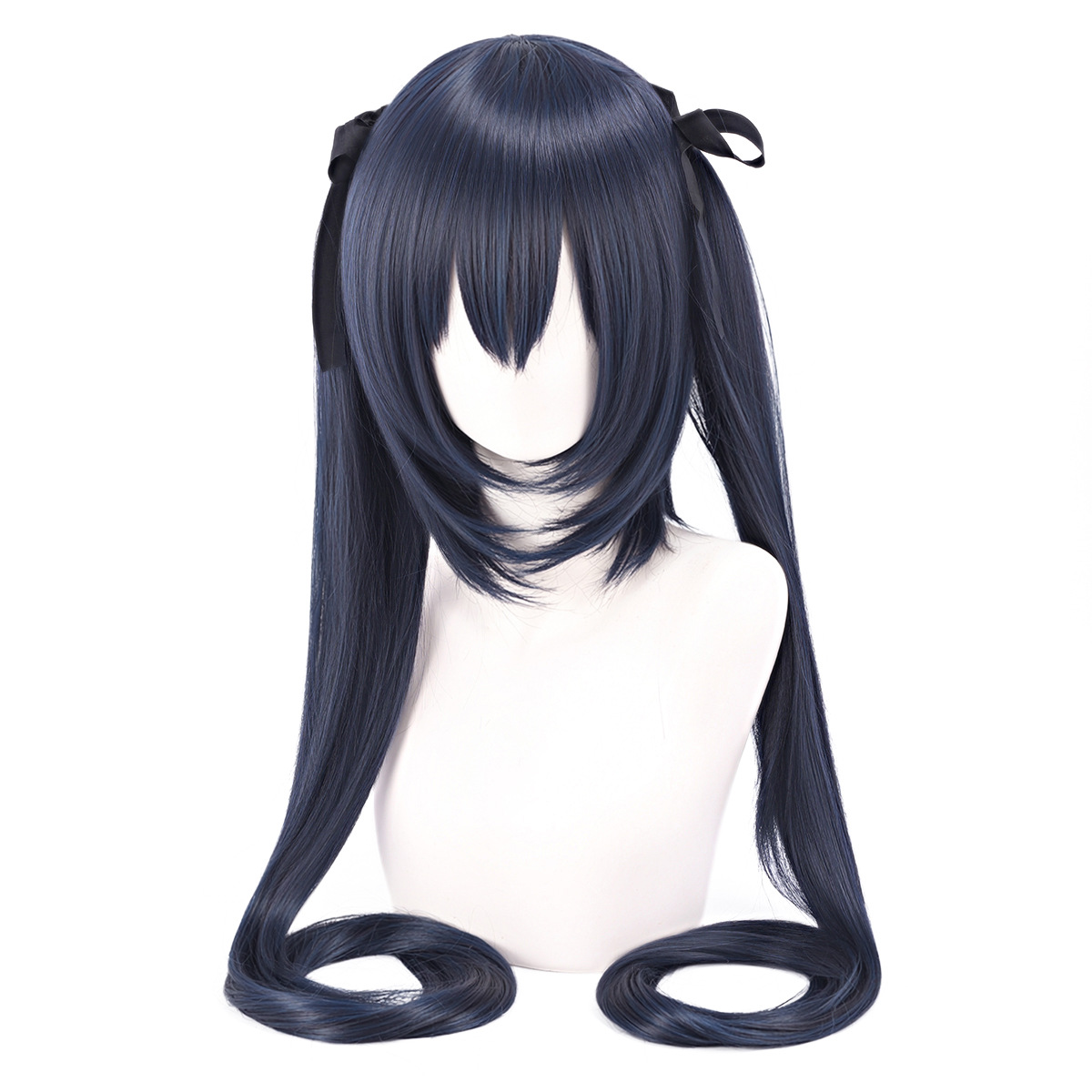 วิกผมคอสเพลย์สังเคราะห์ อนิเมะ - Anime Cosplay Girl With Black Hair บทวิจารณ์และราคา