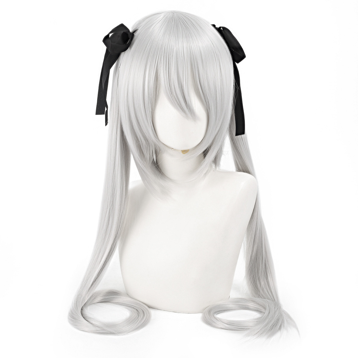 วิกผมคอสเพลย์สังเคราะห์ อนิเมะ - Anime Cosplay Girl With Black Hair บทวิจารณ์และราคา