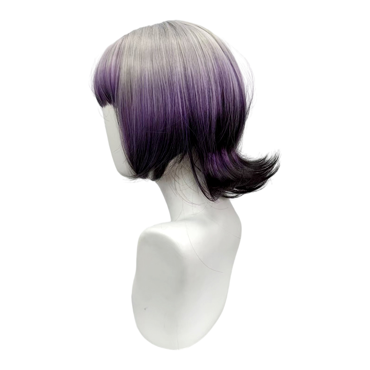 วิกผมบ๊อบสีเทา-ม่วง-ดำไล่เฉด   - Anime Cosplay Girl With Black Hair บทวิจารณ์และราคา