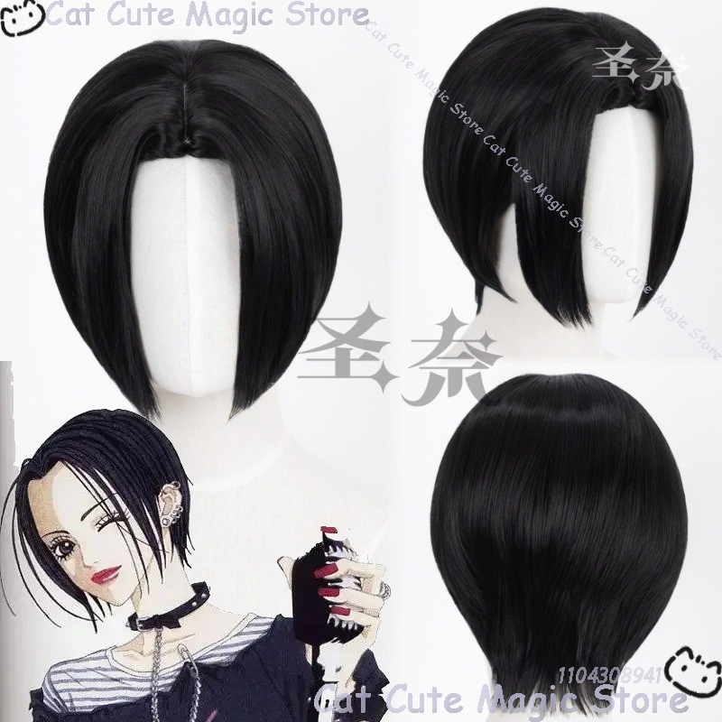 วิกผมสั้นสีดำสไตล์ Y2K สำหรับค - Anime Cosplay Girl With Black Hair บทวิจารณ์และราคา